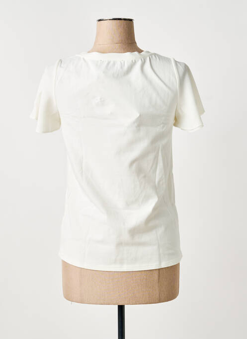 Tricou elasticitate mâneci scurte alb ANANKE femme