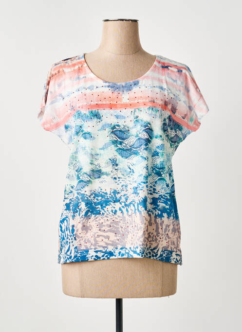 Tricou imprimeu fantezie mâneci scurte portocaliu GUY DUBOUIS femme