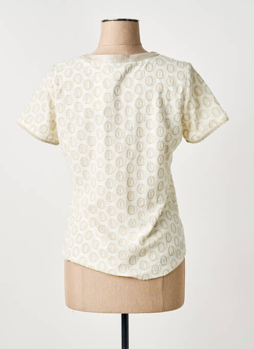 Tricou imprimeu fantezie mâneci scurte bej GREGORY PAT femme