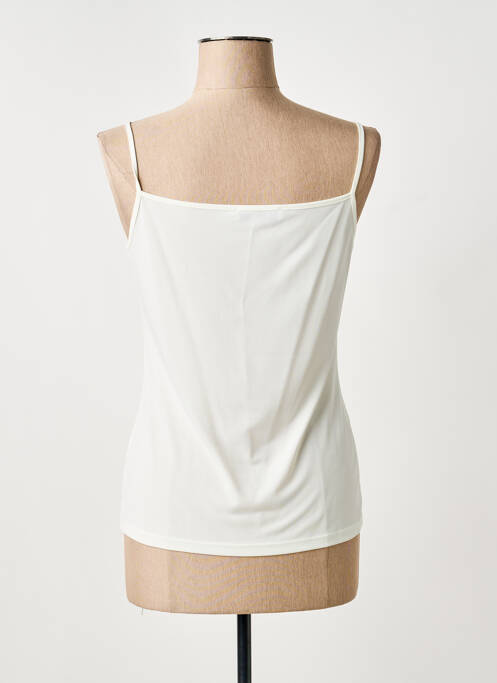 Maiou guler în v fără mâneci alb EDAS femme