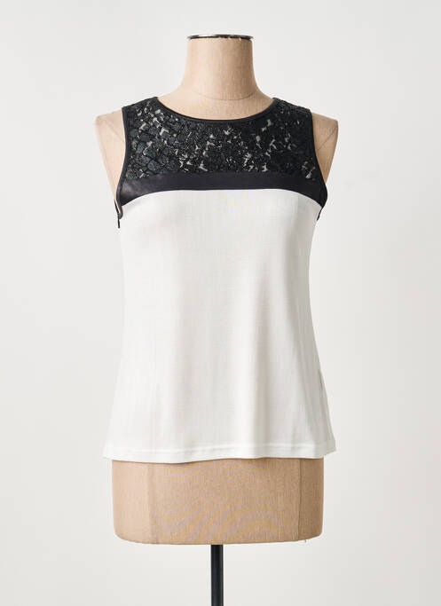 Top elasticitate fără mâneci alb MERI & ESCA femme