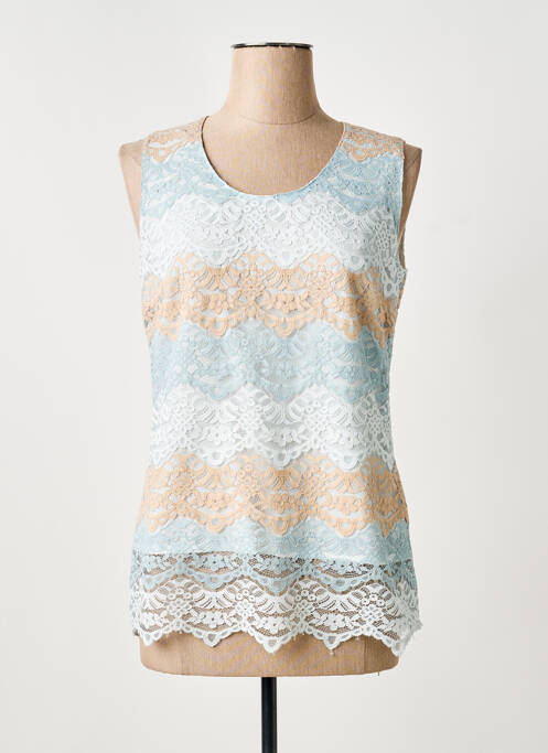 Top croială cambrată fără mâneci albastru GREGORY PAT femme