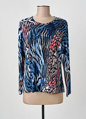 Top elasticitate mâneci lungi albastru GUY DUBOUIS femme