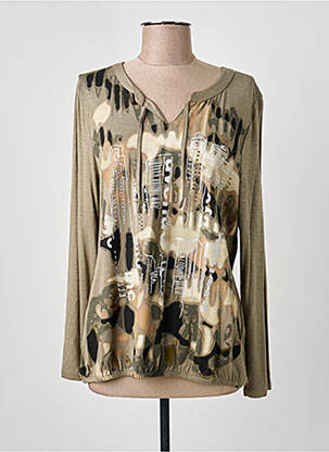 Top elasticitate mâneci lungi verde BARBARA LEBEK femme