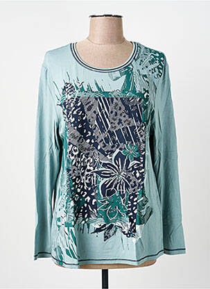 Top elasticitate mâneci lungi albastru BARBARA LEBEK femme