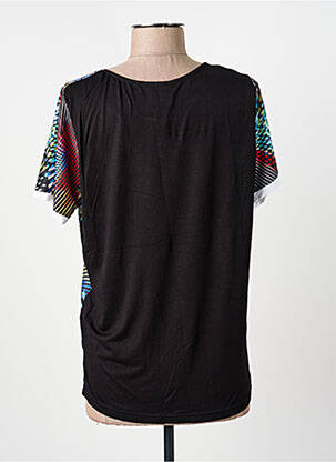 Top țesătură jersey mâneci scurte negru GUY DUBOUIS femeie