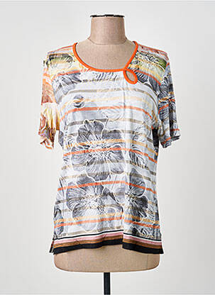 Top elasticitate mâneci scurte portocaliu GUY DUBOUIS femme