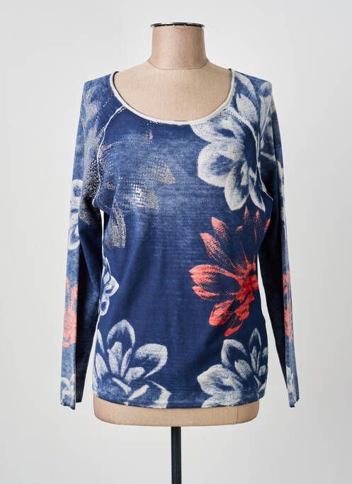 Top elasticitate mâneci lungi albastru THOMAS RABE femme