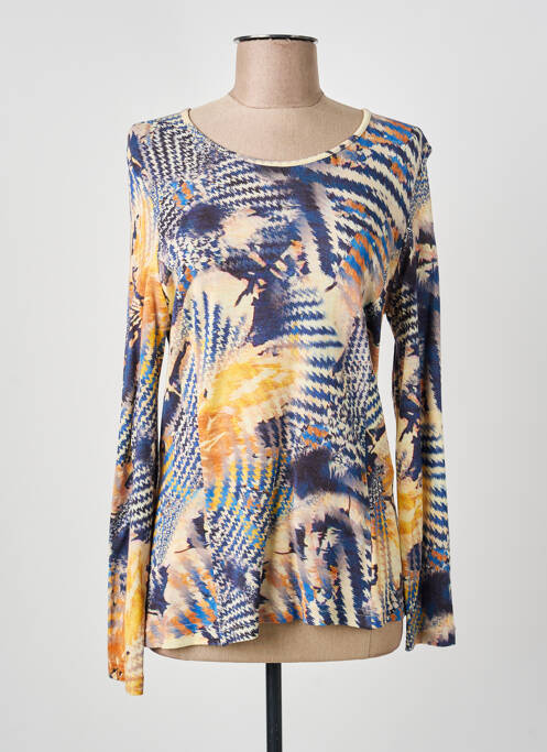 Top elasticitate mâneci lungi albastru GUY DUBOUIS femme