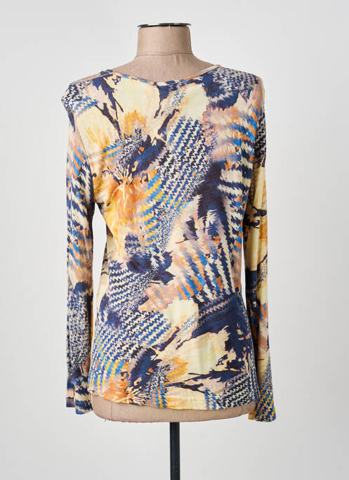 Top elasticitate mâneci lungi albastru GUY DUBOUIS femme