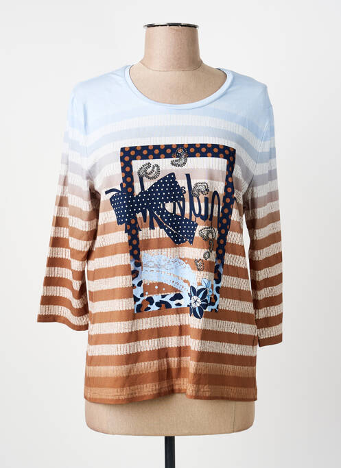 Top elasticitate mâneci lungi albastru FRANK WALDER femme