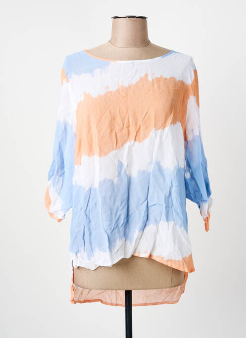 Top croială fluidă mâneci lungi albastru FRANK WALDER femme