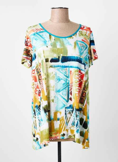 Top elasticitate mâneci scurte albastru ARONA femme