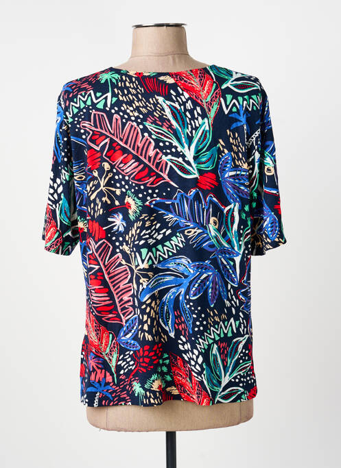 Top elasticitate mâneci scurte albastru GUY DUBOUIS femme