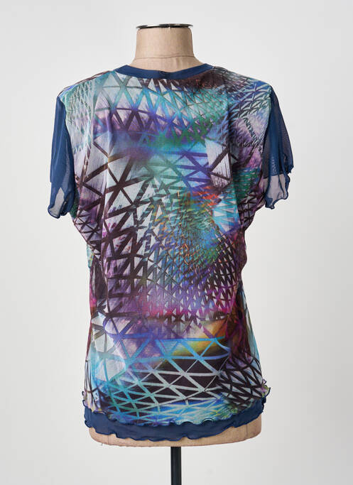 Top elasticitate mâneci scurte albastru GUY DUBOUIS femme