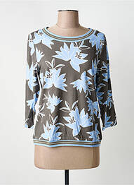 Tricou guler rotund mâneci 3/4 gri FRANK WALDER femme