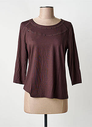 Tricou mâneci 3/4 mâneci 3/4 maro FRANK WALDER femeie