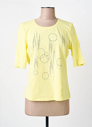 Tricou elasticitate mâneci scurte galben BARBARA LEBEK femeie