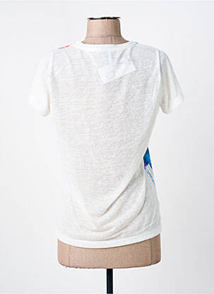 Tricou imprimeu fantezie mâneci scurte alb GUY DUBOUIS femeie