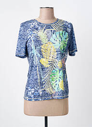 Tricou croială cambrată mâneci scurte albastru BARBARA LEBEK femme