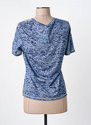 Tricou croială cambrată mâneci scurte albastru BARBARA LEBEK femeie