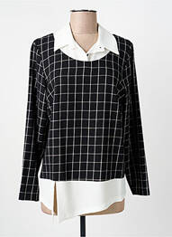 Top elasticitate mâneci lungi negru GUY DUBOUIS femme
