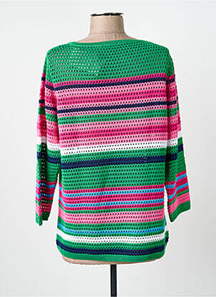 Pulover croială dreaptă mâneci 3/4 verde RABE femeie