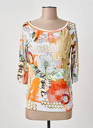 Tricou mâneci 3/4 mâneci 3/4 portocalie DOLCEZZA femeie
