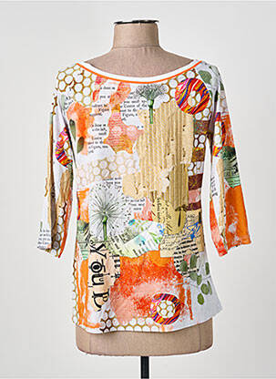 Tricou mâneci 3/4 mâneci 3/4 portocalie DOLCEZZA femeie