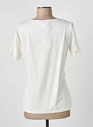 Tricou imprimeu fantezie mâneci scurte alb GUY DUBOUIS femeie