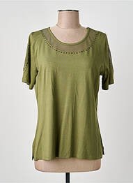 Tricou elasticitate mâneci scurte verde MERI & ESCA femme