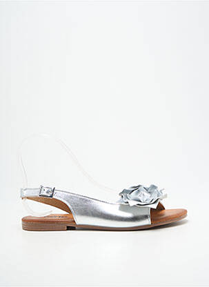 Sandale/pantofi decupați chiquet toc plat până la 3 cm argintiu HEINE femme