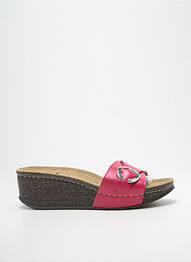 Mulete/saboți arcadă plantară toc de 4 la 6 cm roz DR.FEET femeie