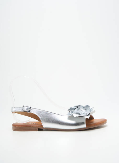 Sandale/pantofi decupați chiquet toc plat până la 3 cm argintiu HEINE femme