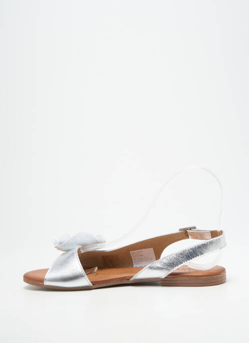 Sandale/pantofi decupați chiquet toc plat până la 3 cm argintiu HEINE femme