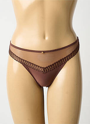 Șnur țesătură poplin maro AUBADE femeie
