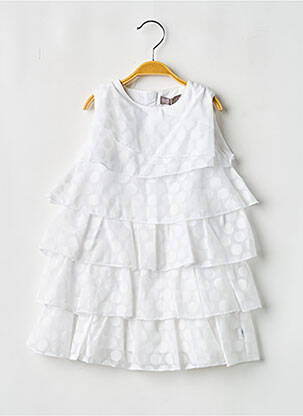 Rochie midi fără mâneci fără mâneci alb BOBOLI fată