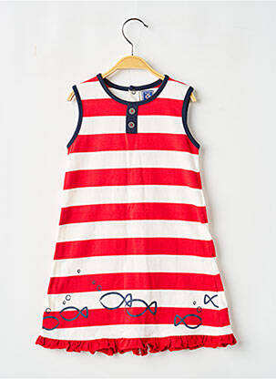 Rochie midi roșu ELLE EST OU LA MER fată