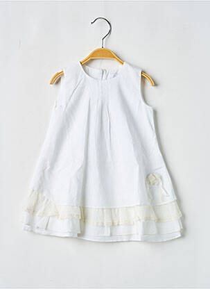 Rochie midi fără mâneci fără mâneci alb COUDEMAIL fată