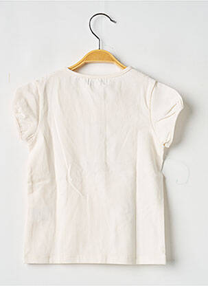 Tricou croială cambrată mâneci scurte bej COUDEMAIL fată