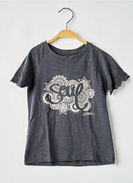 Tricou croială dreaptă mâneci scurte gri BOBOLI fille