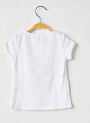 Tricou croială cambrată mâneci scurte alb COUDEMAIL fată