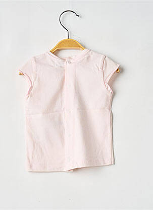 Tricou croială cambrată mâneci scurte roz COUDEMAIL fată