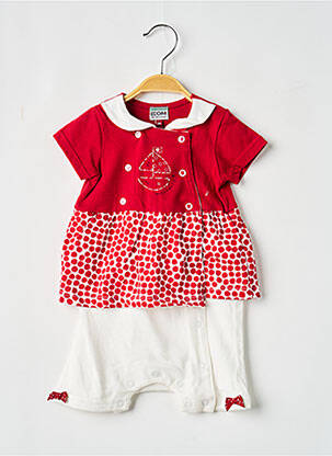 Salopetă-pantalon roșu ELLE EST OU LA MER fată
