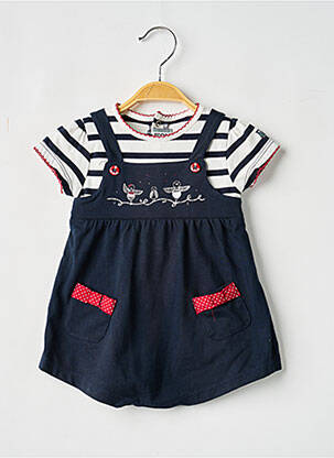 Rochie midi albastru ELLE EST OU LA MER fată