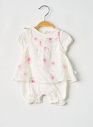 Salopetă pentru bebeluși bej COUDEMAIL fată