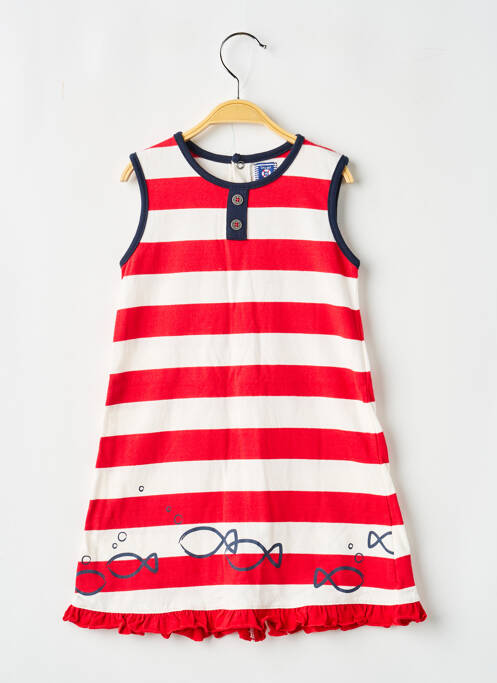 Rochie midi roșu ELLE EST OU LA MER fată