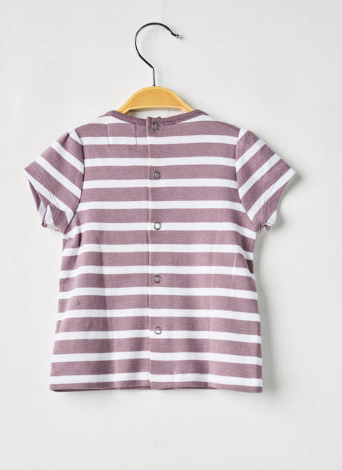 Tricou violet ELLE EST OU LA MER fată
