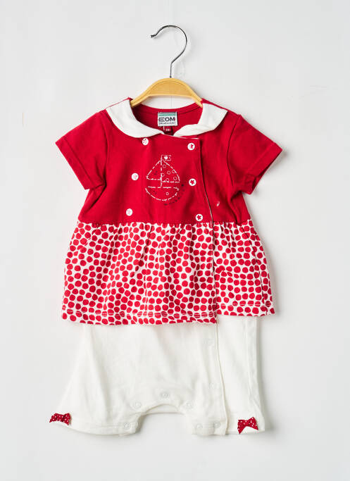 Salopetă-pantalon roșu ELLE EST OU LA MER fată