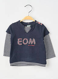 Tricou mâneci lungi mâneci lungi albastru ELLE EST OU LA MER băiat
